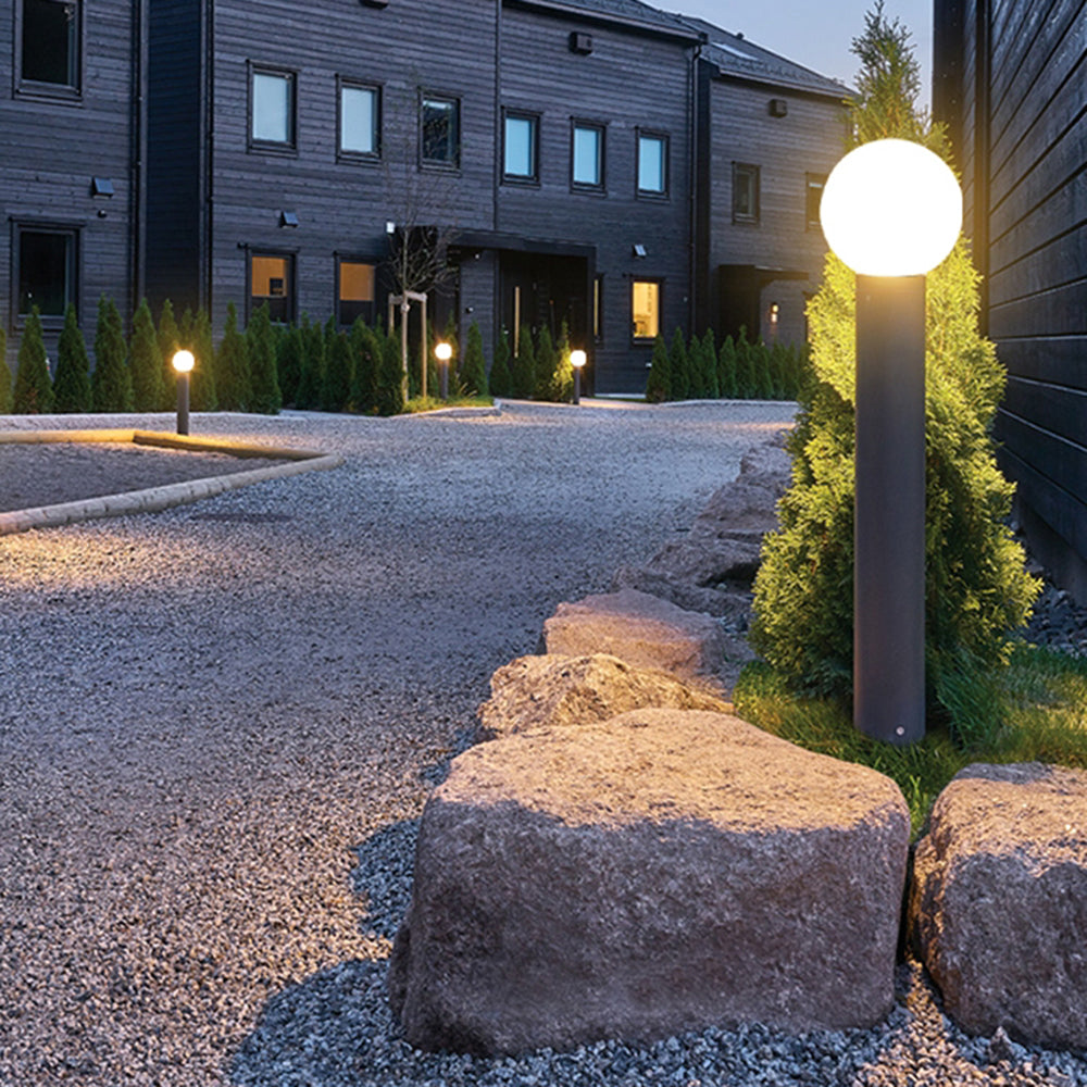 Ray Moderne LED Lampadaire Extérieur Noir Métal Allée Cour