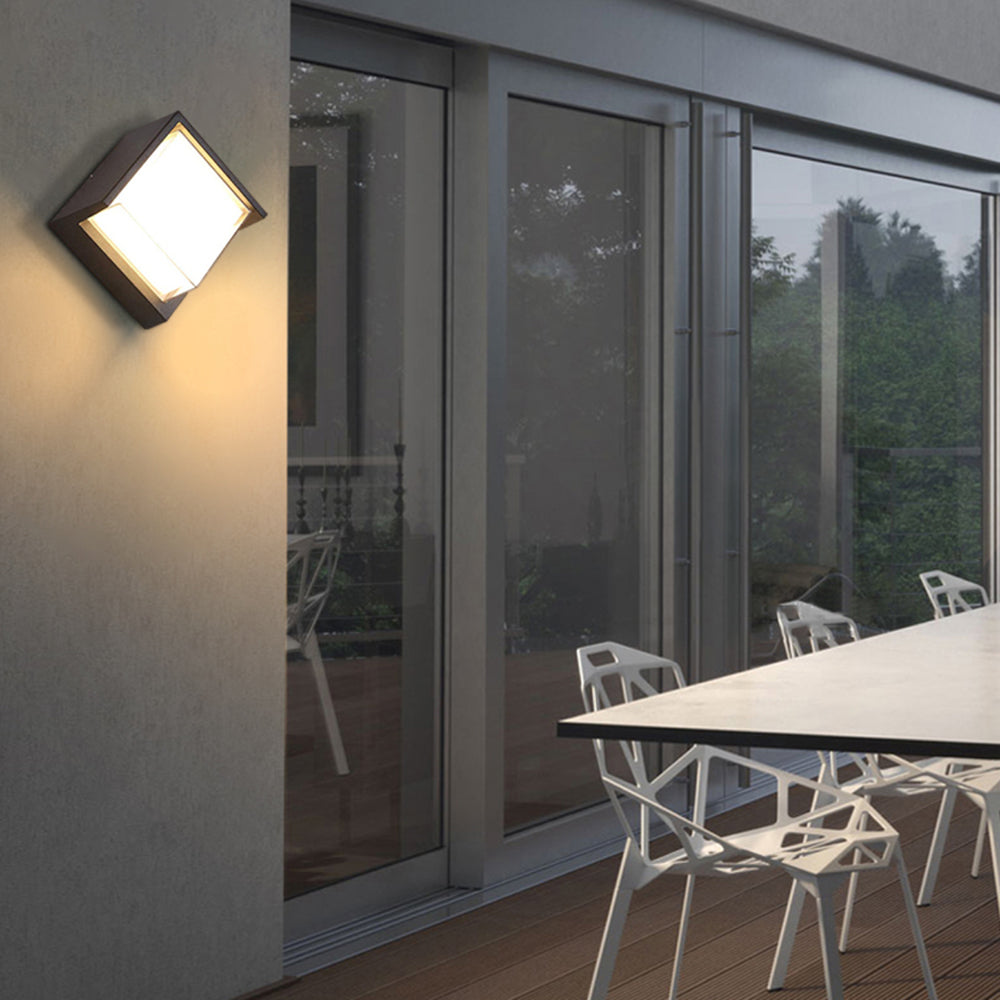 Ray Moderne LED Applique Murale Noir Métal/Acrylique Extérieur