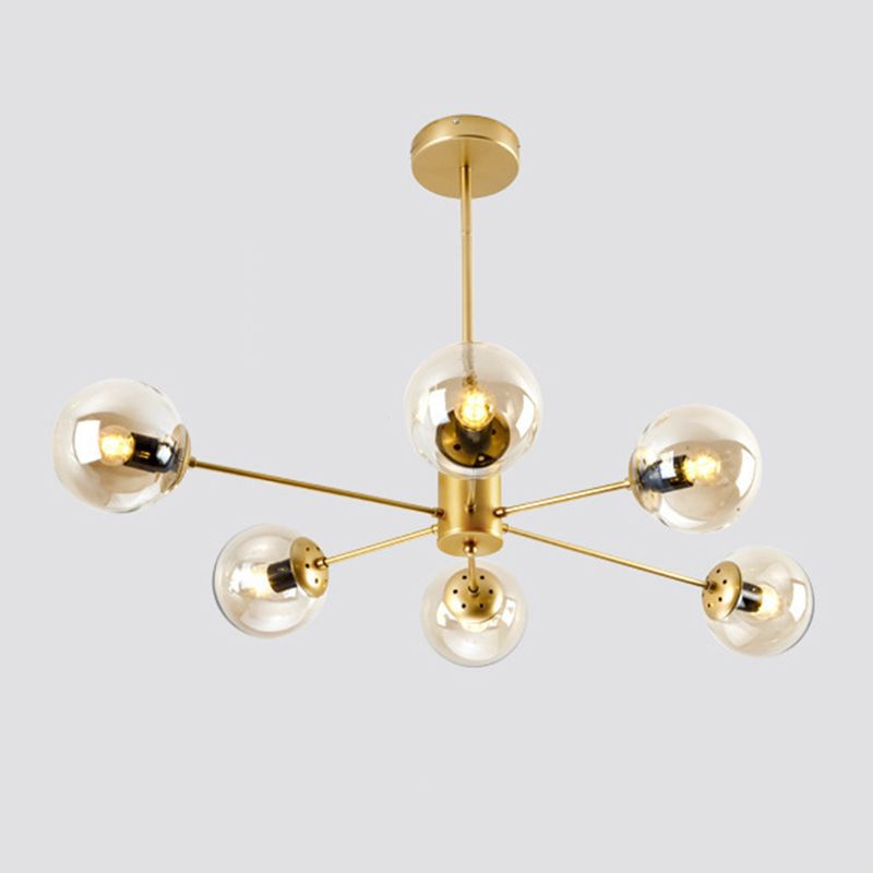 Valentina Suspension Multi Retro, Metal/Verre, Noir/Or, Salon