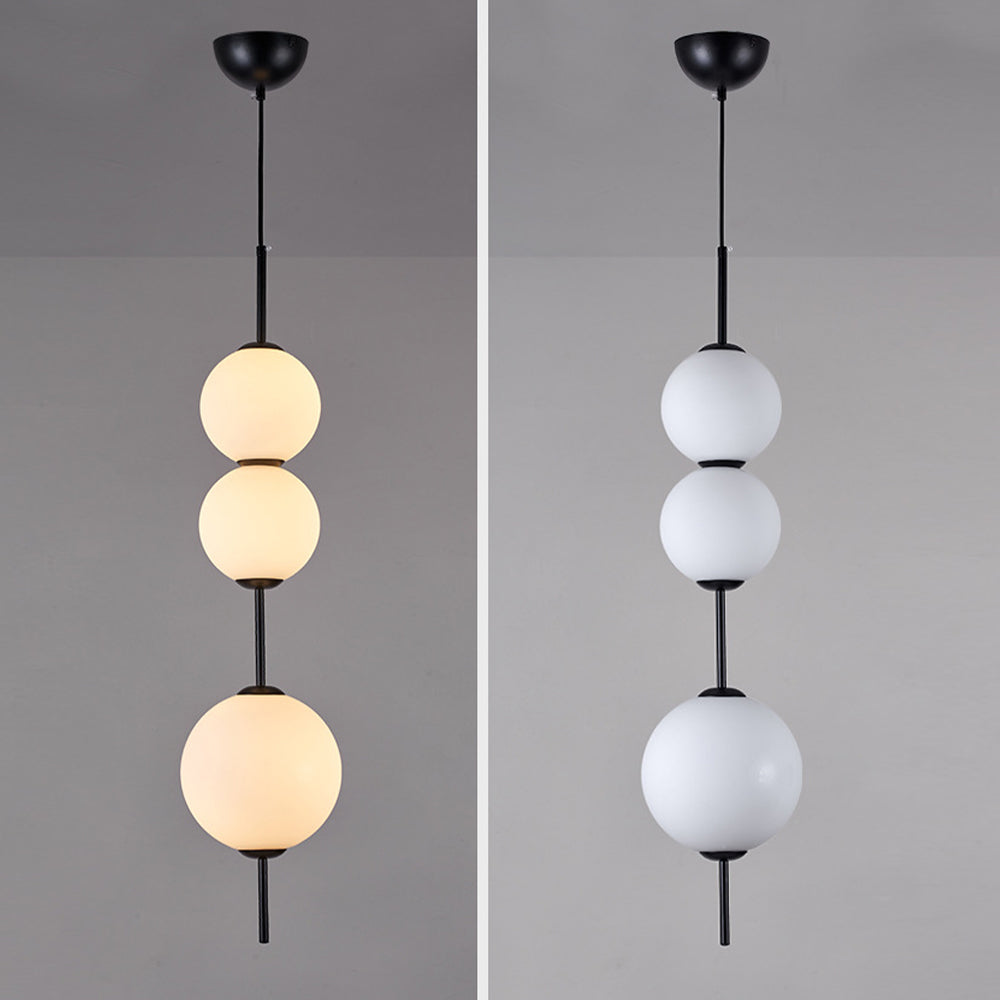 Valentina Luminaires Suspensions Bulle Moderne Simple Métal/Verre Noir Salon/Chambre à Coucher