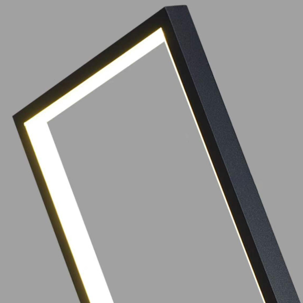 Ray Design Lampadaire Rectangulaire Simple Métal Noir Salon/Chambre à Coucher