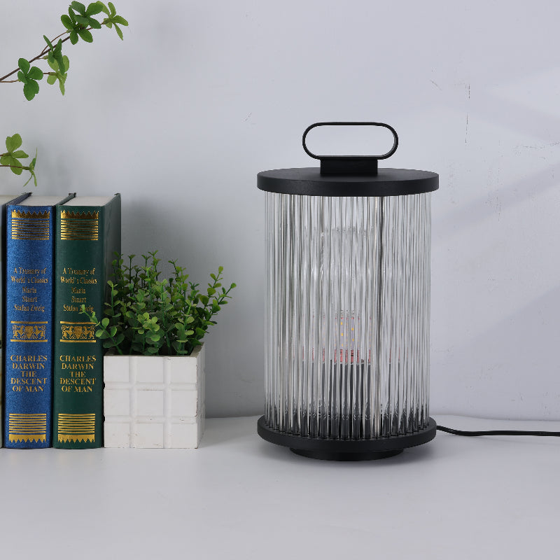 Ray Lampadaire Cylindre Simple, Métal/Verre, Gris, Jardin
