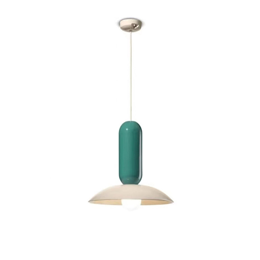 Valentina Suspension Dôme Moderne, Metal, Vert/Blanc/Orange, Salon