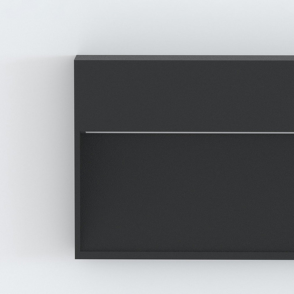 Ray Éclairage d'Escalier Extérieur Rectangulaire Moderne, Métal/Acrylique, Noir, Jardin