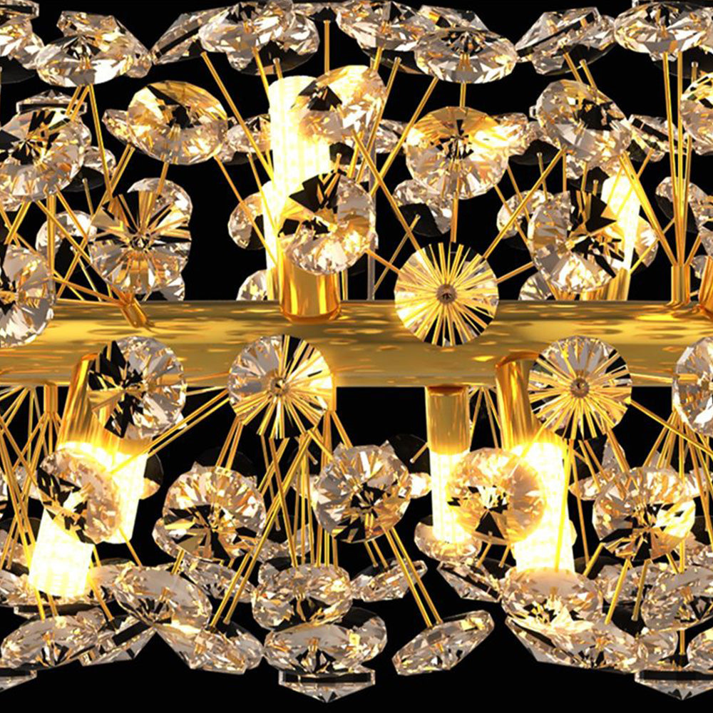 Arisha Moderne Luminaires Suspensions Grande Fleur/Multi Luxe Métal/Cristal Doré Salon/Chambre à Coucher/Salle à Manger