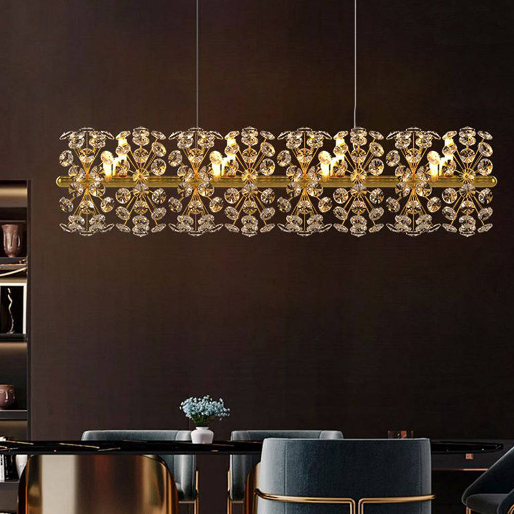 Arisha Moderne Luminaires Suspensions Grande Fleur/Multi Luxe Métal/Cristal Doré Salon/Chambre à Coucher/Salle à Manger