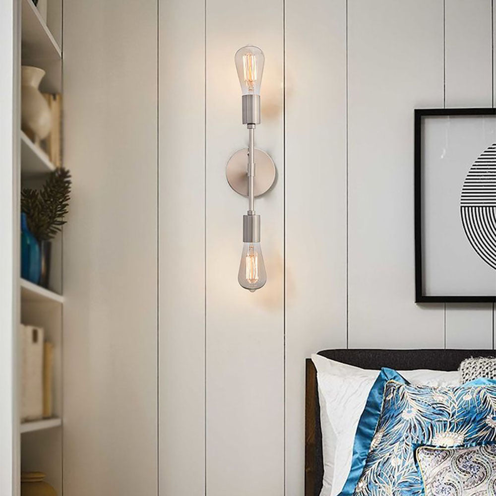 Silva Applique Murale Design Moderne LED Métal Noir/Argent/Or Salle de Bain/Chambre