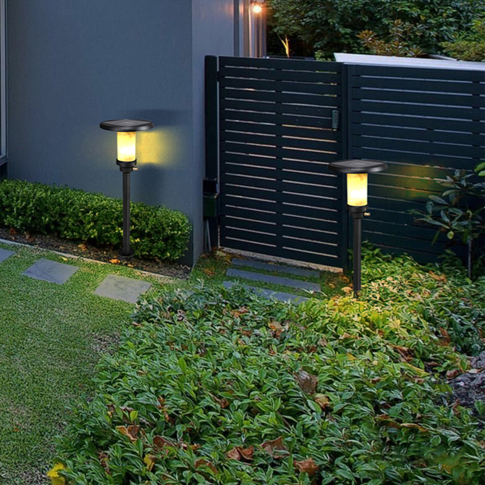 Ray Ronde Moderne Lampadaire Noir Métal/Marbre Noir Extérieur
