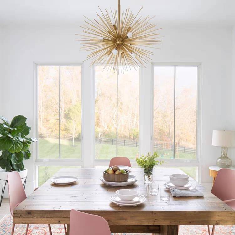 Valentina Design LED Suspension Or Métal Salle à manger Salon Chambre à coucher