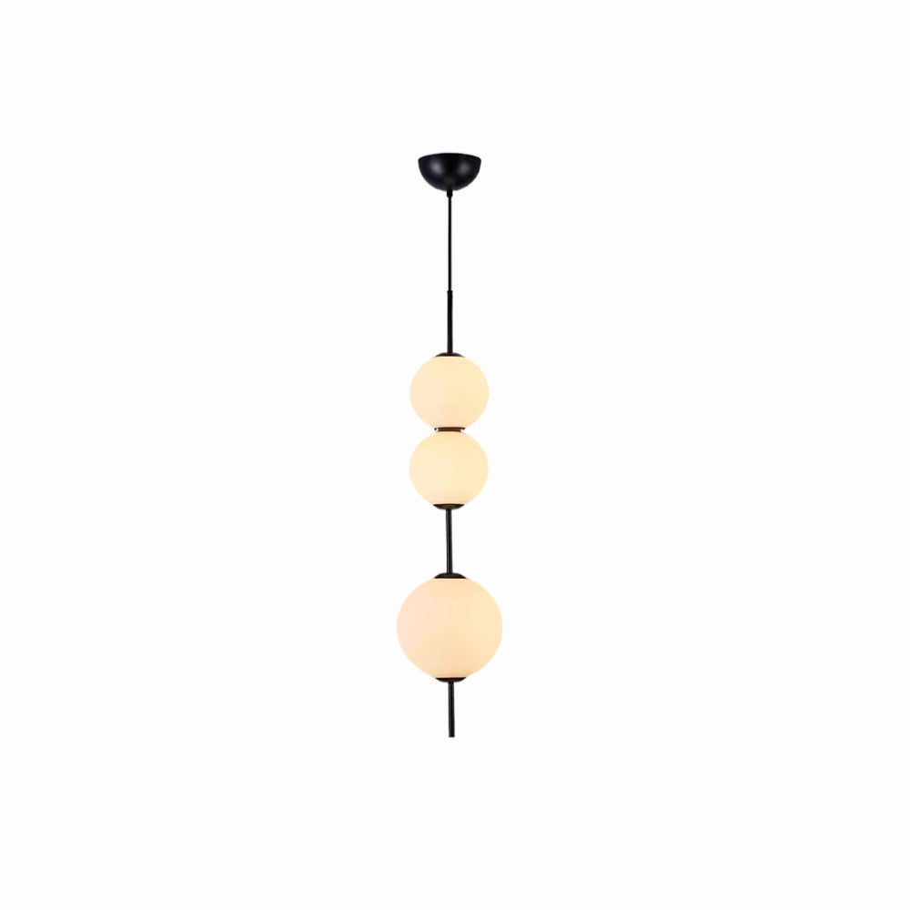 Valentina Luminaires Suspensions Bulle Moderne Simple Métal/Verre Noir Salon/Chambre à Coucher