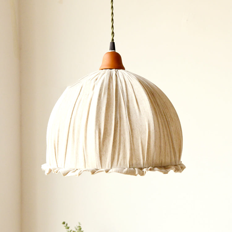 Arisha Suspension Dôme Vintage, Tissu, Beige, Salon/Chambre
