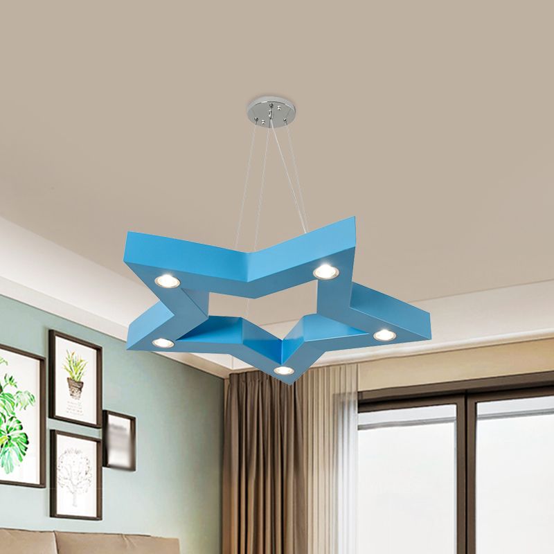Aria Moderne LED Suspension Jaune Bleu Vert Métal Salle à Manger