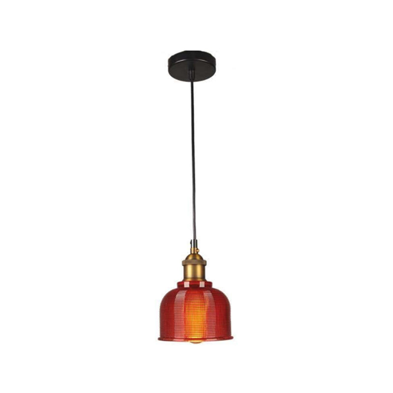 Valentina Vintage Luminaires Suspension, Bleu/Rouge/Transparent/Ambre