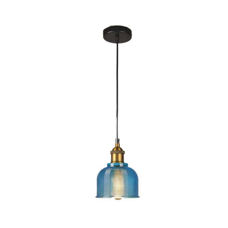 Valentina Vintage Luminaires Suspension, Bleu/Rouge/Transparent/Ambre