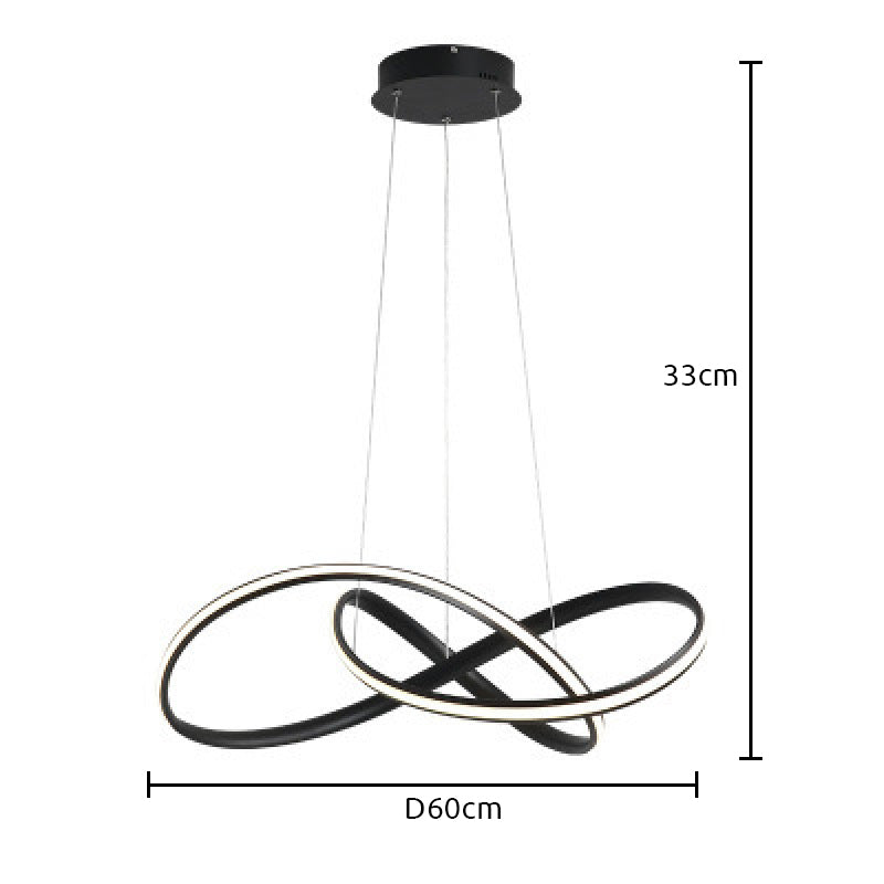 Arisha Luminaires Suspension d'anneaux Contemporains Minimaliate, Métal