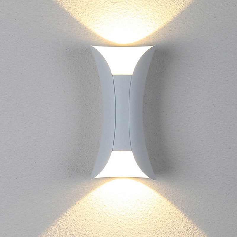 Ray Applique Murale Simple Noir/Blanc/Or, Cour