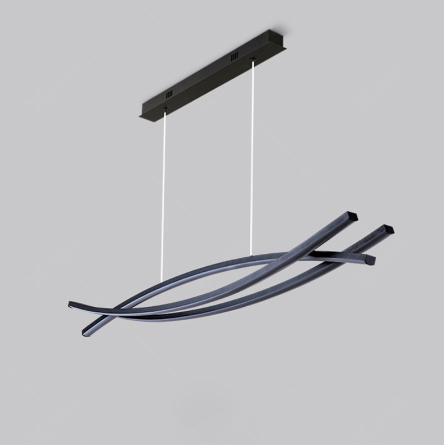 Arisha Suspension Courbe LED Moderne Métal Salle à manger