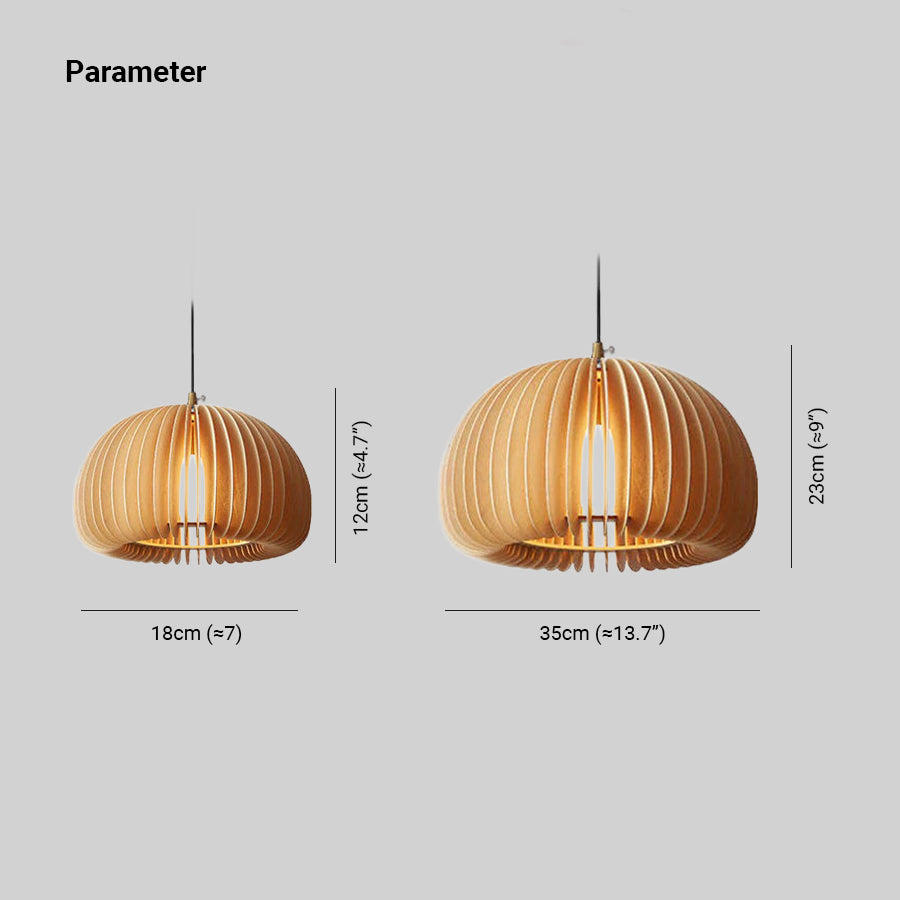 Muto Suspension Citrouille Rustique, Bois/Metal, Bois, Salon
