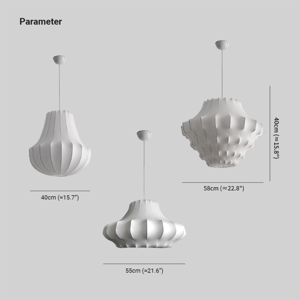 Ritta Design Italien Luminaires Suspensions Moderne Métal Soie Blanc Salle à Manger