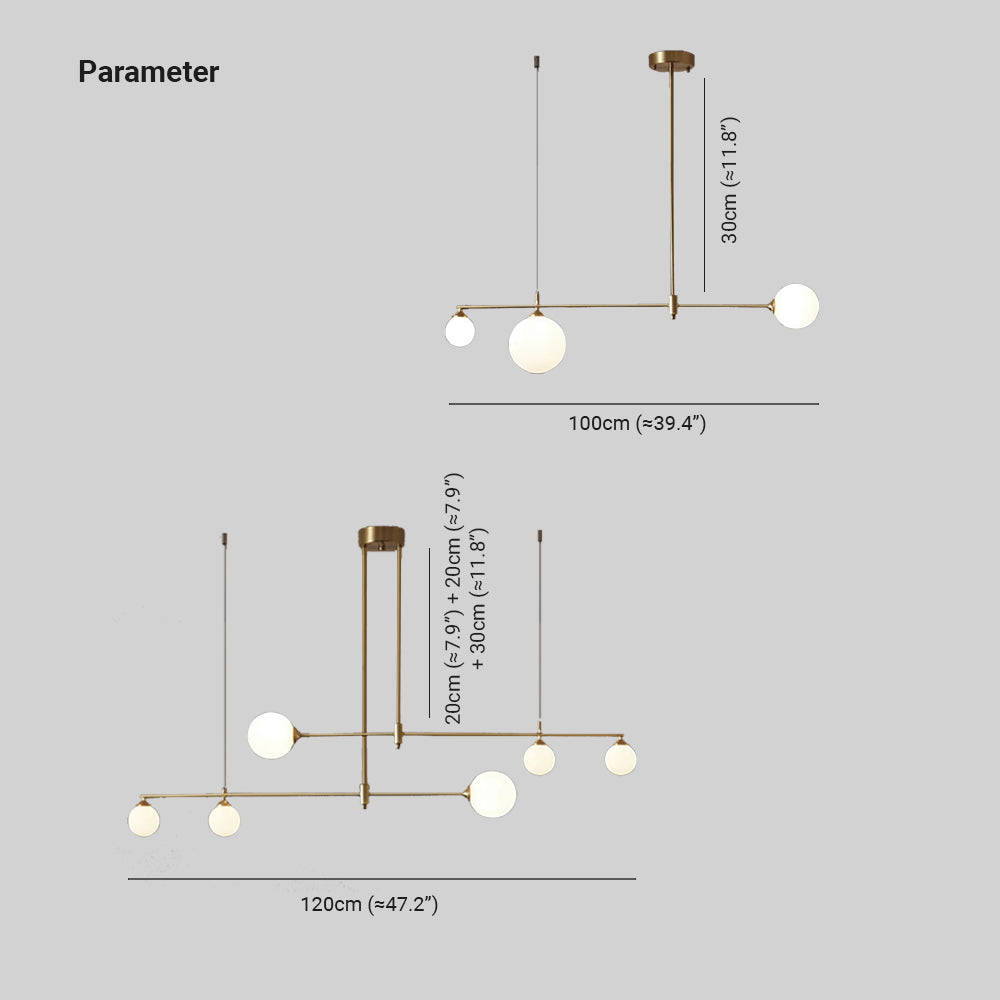 Valentina Suspension Luminaire LED Métal Doré