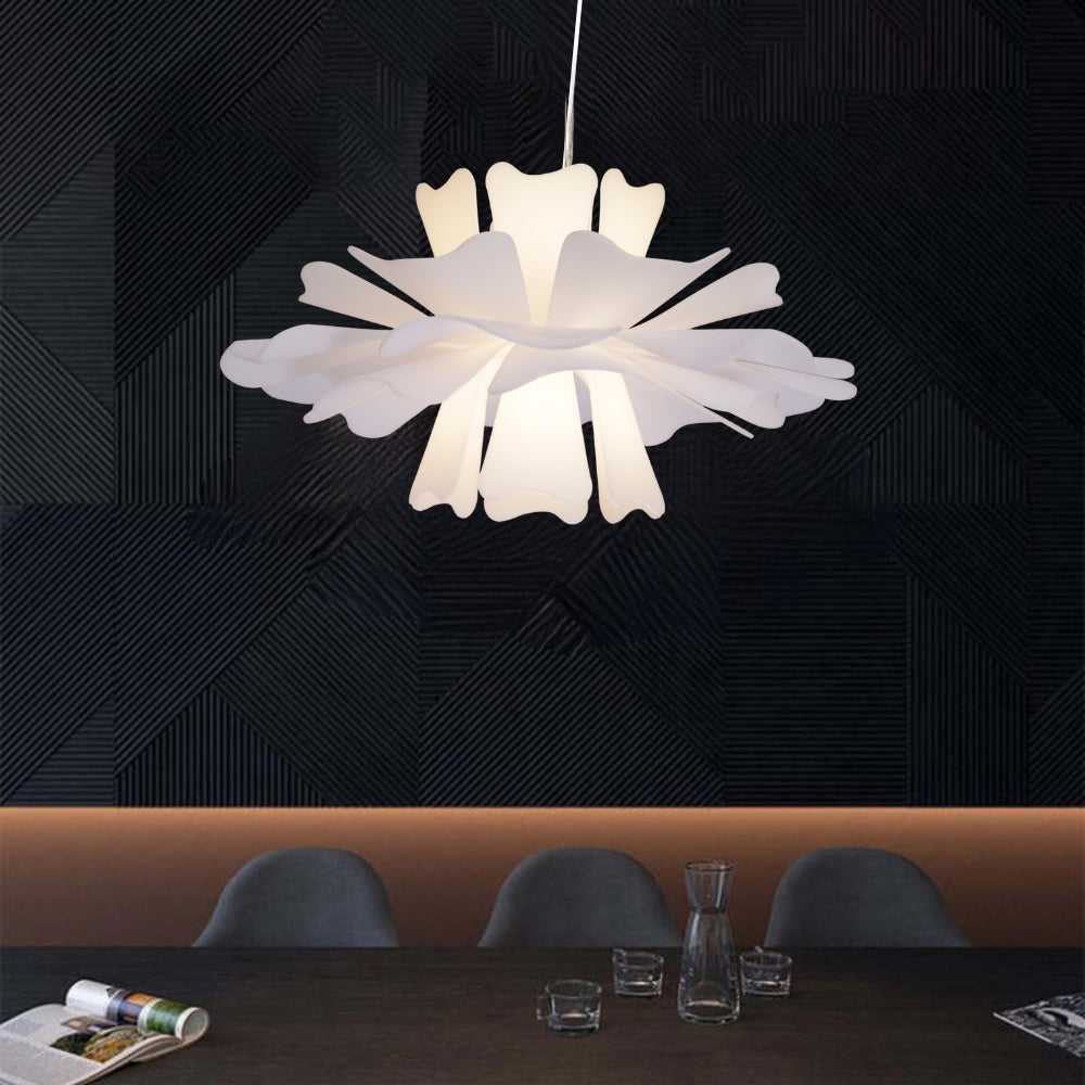 Arisha Suspension Fleur Moderne Blanc Salon