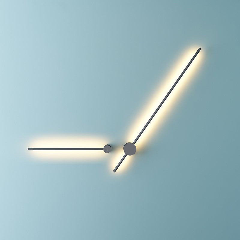 Ray Applique Murale d'Extérieur Minimaliste Linéaire LED, Métal, Noir, Jardin