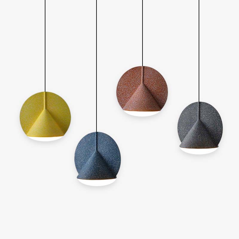 Valentina Suspension Dôme Moderne, Résine, Gris/Bleu/Jaune/Orange, Salon