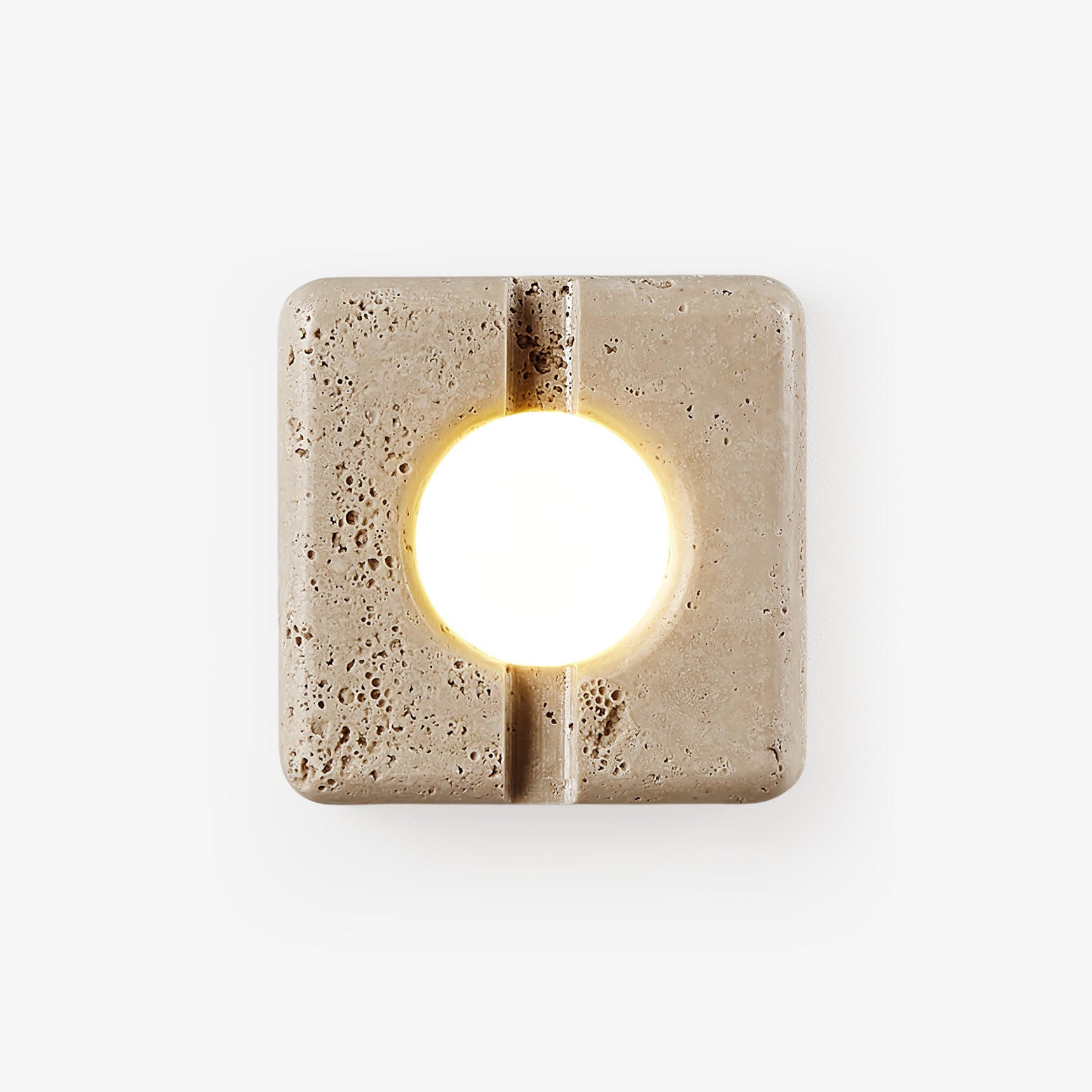 Olvenan Square Travertine Wall Light - Letslighting