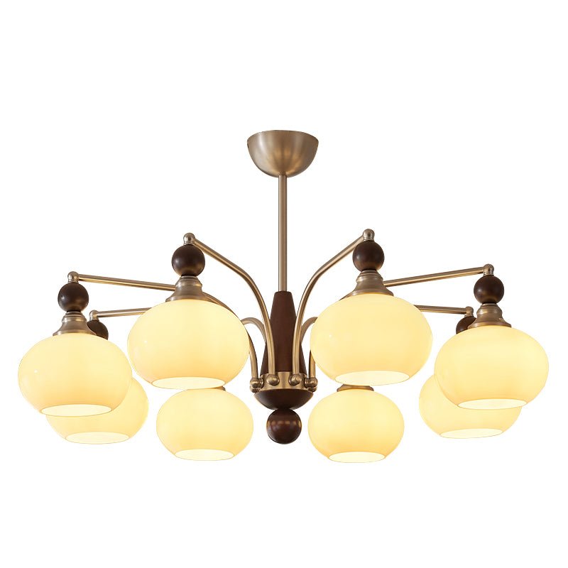 Serenade Moderne Artistique Luxe Verre Bois Lustre
