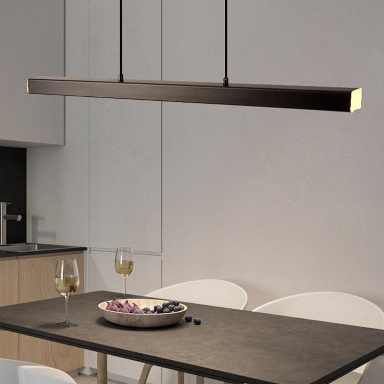 Arisha Suspension Linéaire Moderne Noir/Marron Salon