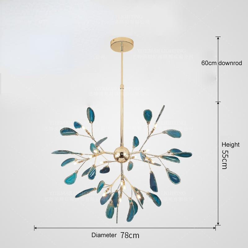 Arisha Lustre Coloré Branche Feuille Design, Salon/Chambre