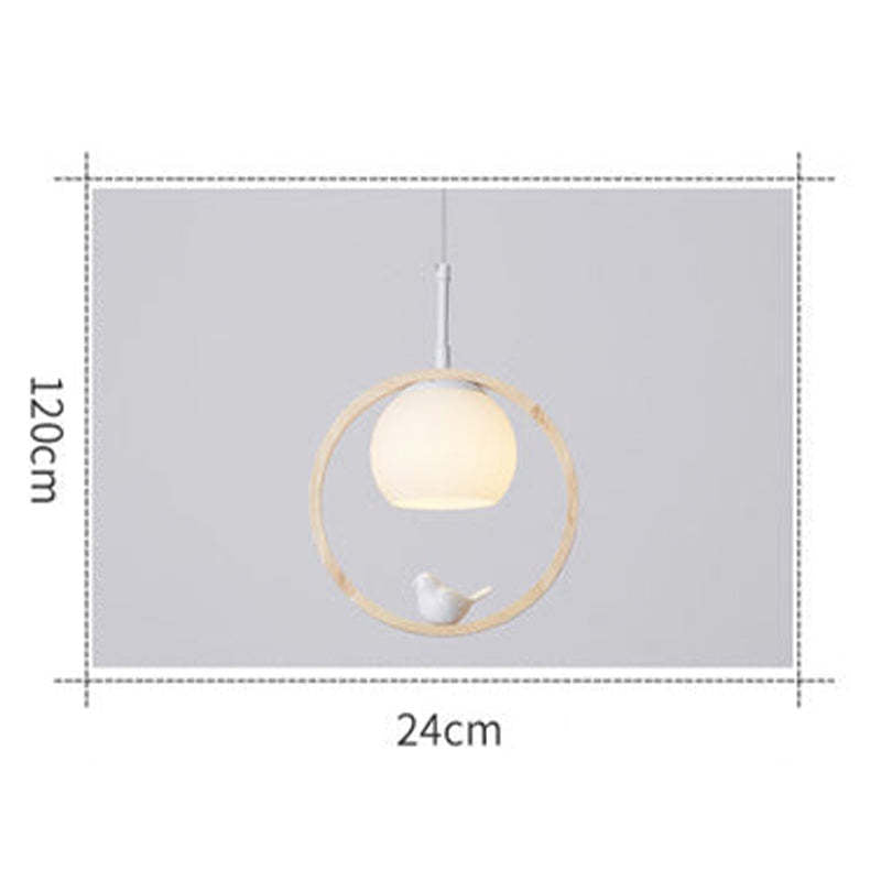 Muto Suspension Rond Nordique, Bois/Métal, Bois, Chambre