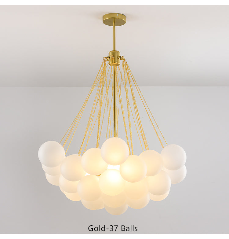 Valentina Lustre Globe Modenre, Fer/Verre, Noir/Blanc, Salon