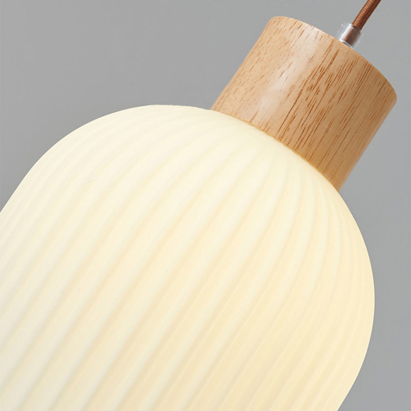 Muto Luminaires Suspension LED Moderne Bois/Verre Salon/Salle à manger