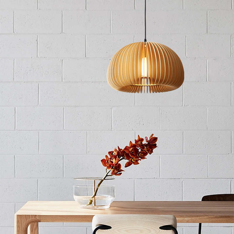 Muto Suspension Citrouille Rustique, Bois/Metal, Bois, Salon