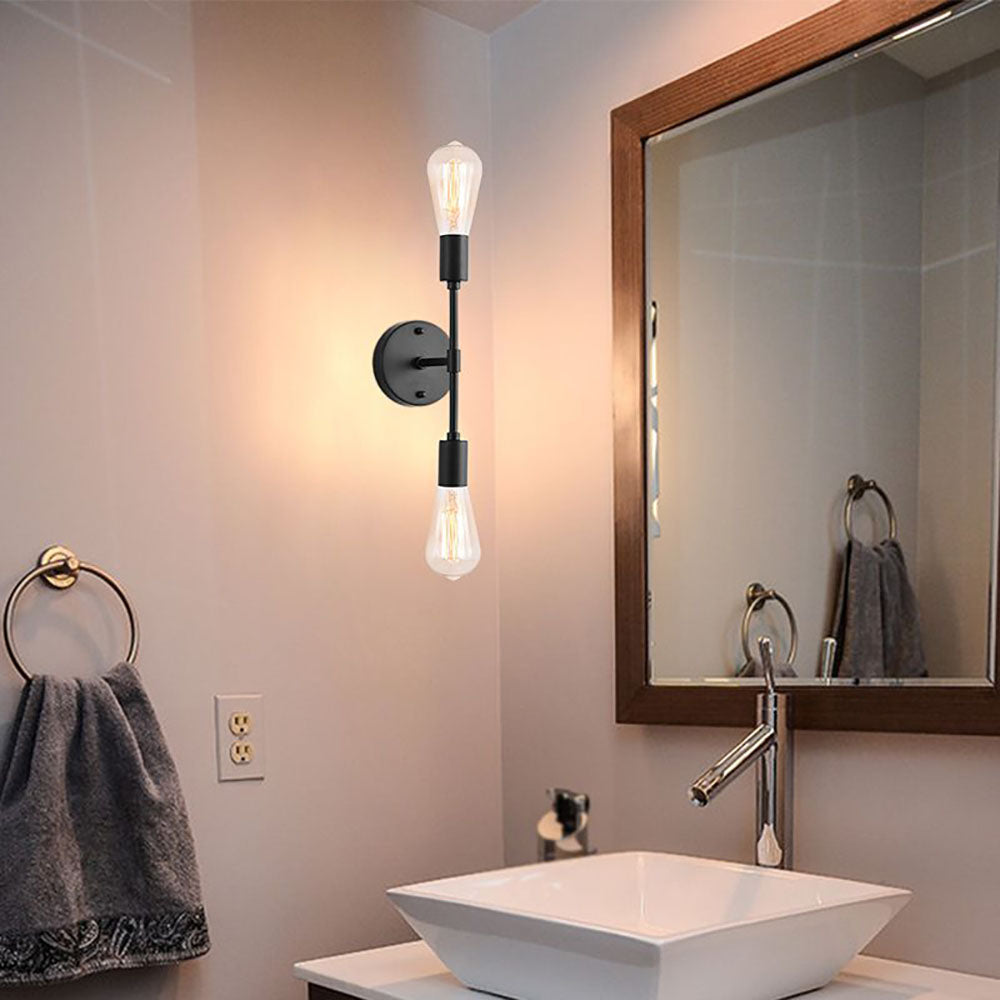 Silva Applique Murale Design Moderne LED Métal Noir/Argent/Or Salle de Bain/Chambre