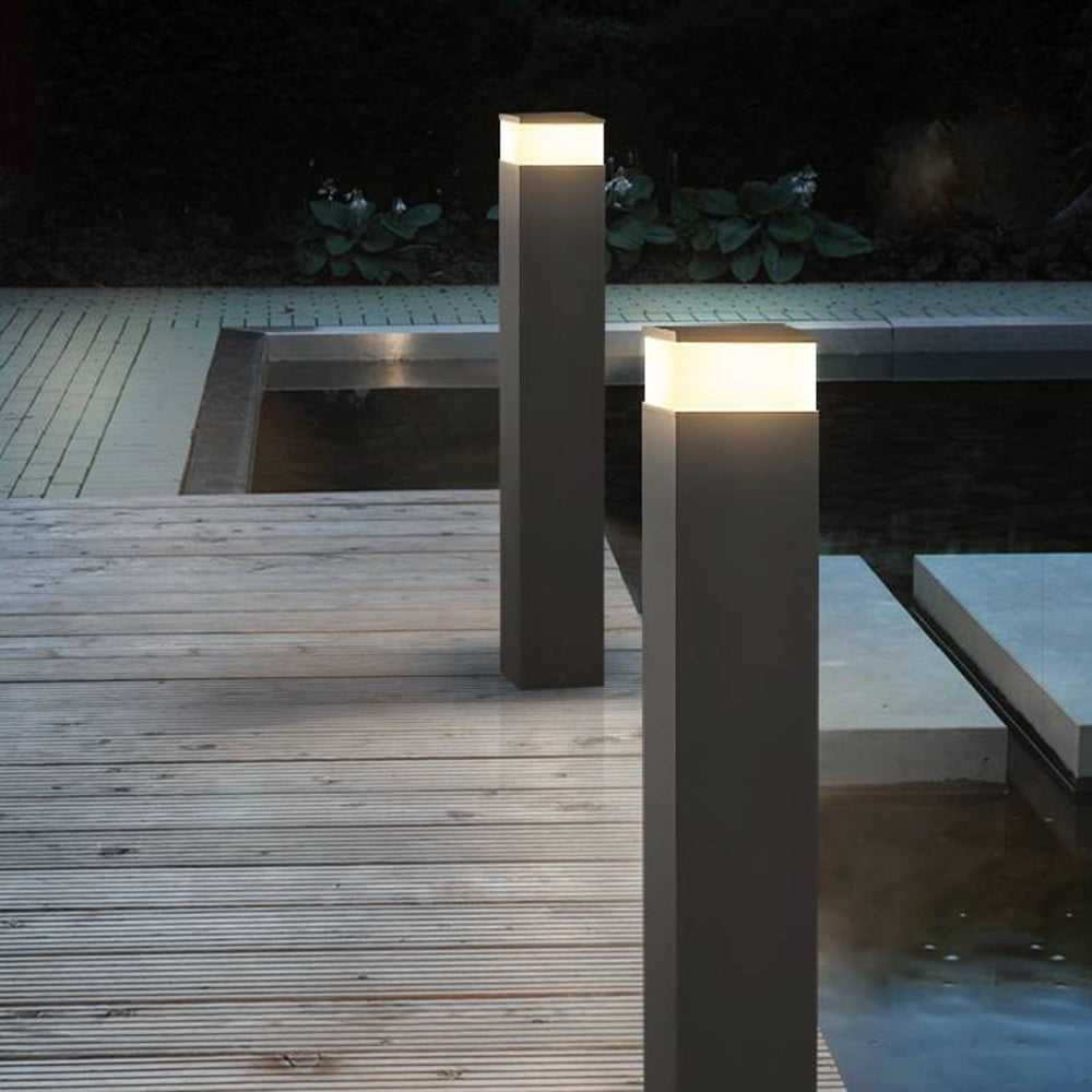 Ray Moderne LED Lampadaire Extérieure Noir Métal Allée Cour