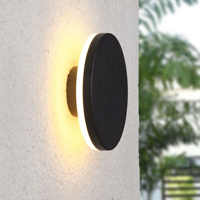 Ray Applique Murale Rond/Carré Moderne Noir/Blanc, Cour