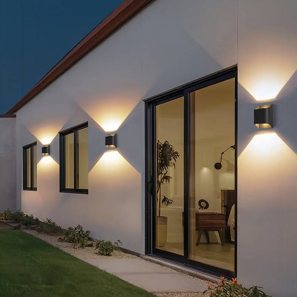 Ray Vintage Design LED Applique Murale Noir Métal Extérieur