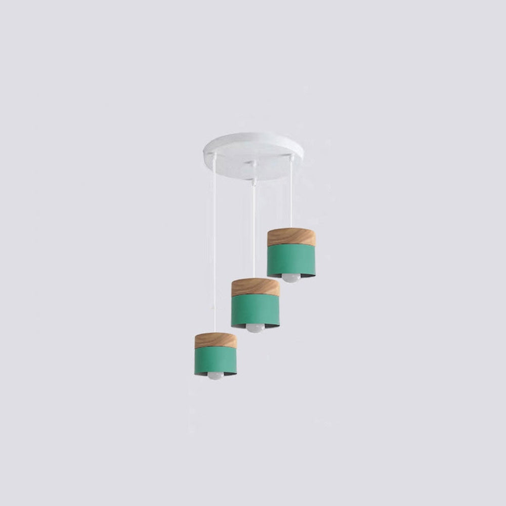 Valentina Suspension LED Macaron Nordique Métal/Bois Chambre