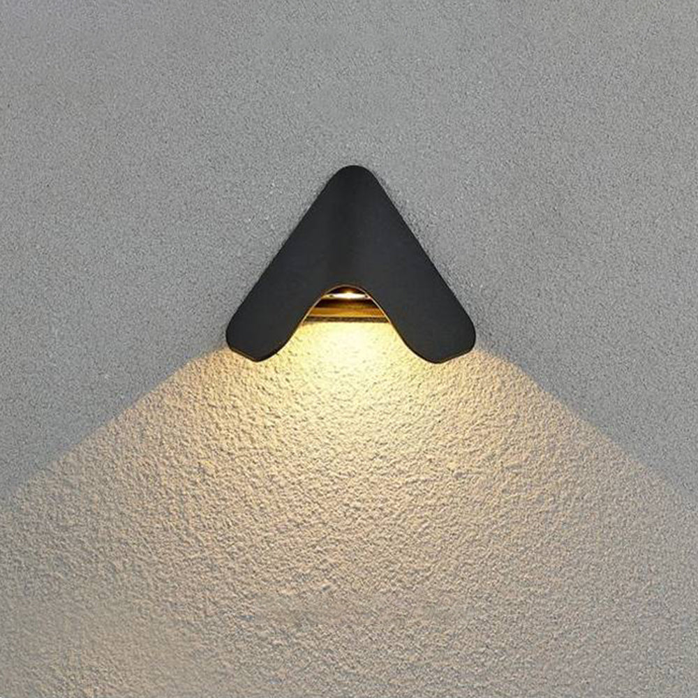 Ray Géométrique LED Applique Murale Noir/Blanc Métal Extérieur