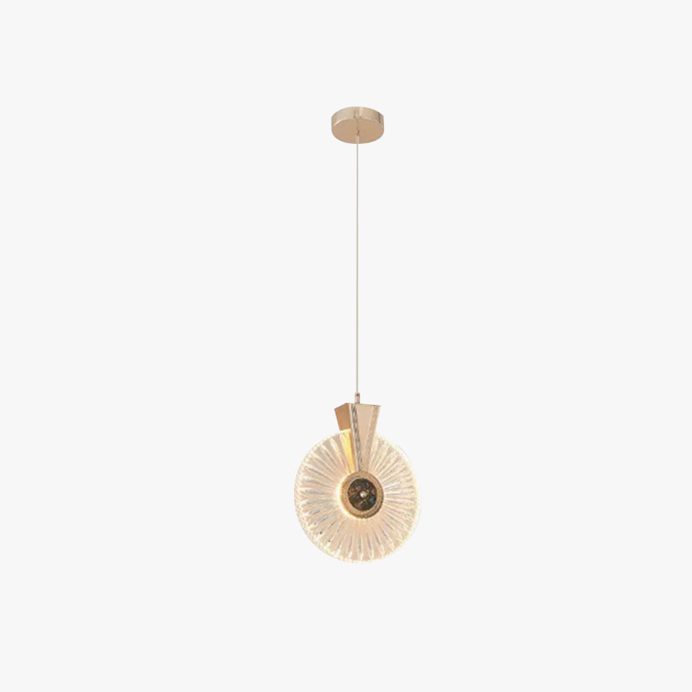 Kristy Luminaires Suspensions Arc Deco Moderne Simple Métal/Acrylique Doré Salon