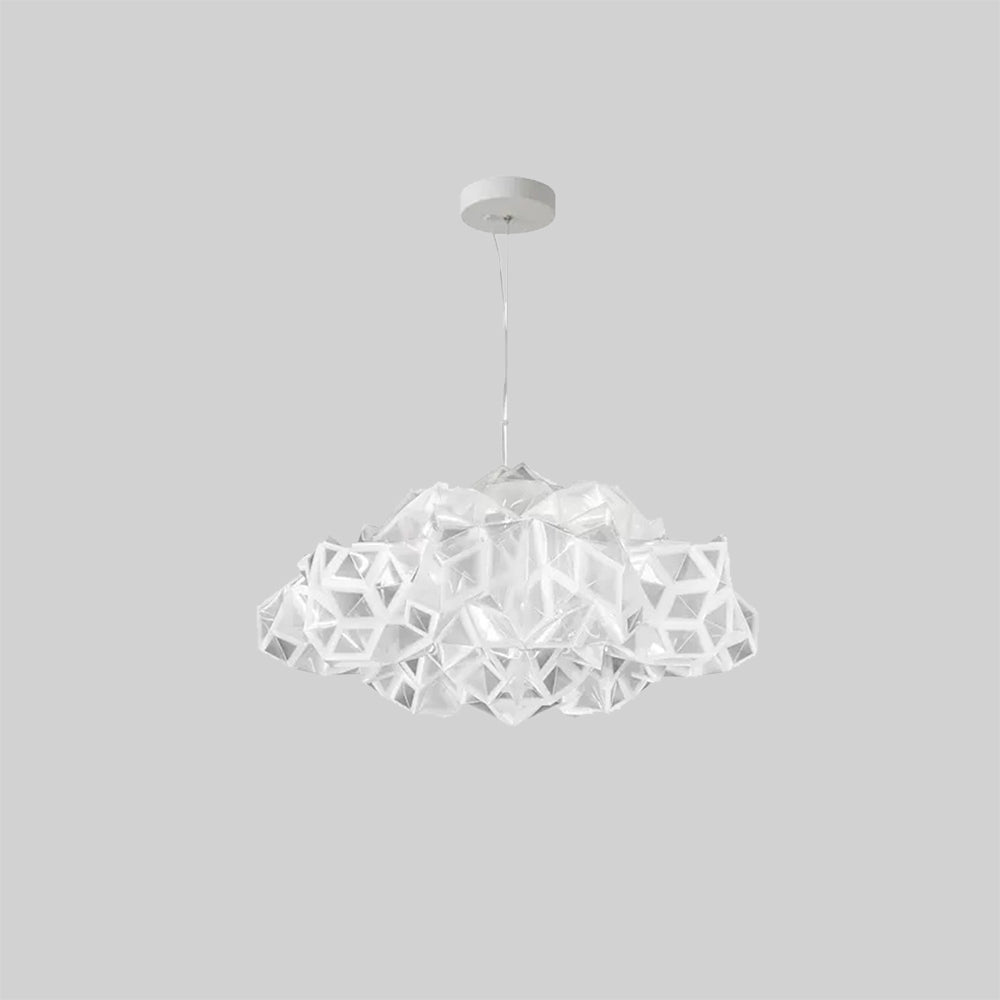 Arisha Suspension Irrégulier Géométrique, Metal/Acrylique, Blanc/Noir, Chambre