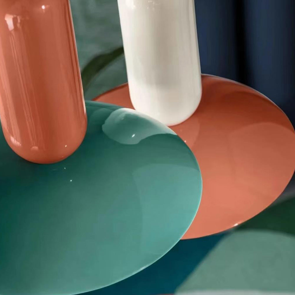 Valentina Suspension Dôme Moderne, Metal, Vert/Blanc/Orange, Salon