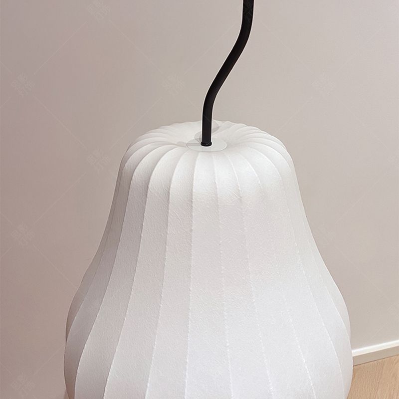 Ritta Lampadaire Poire Art Deco, Métal/Tissu, Beige, Salon