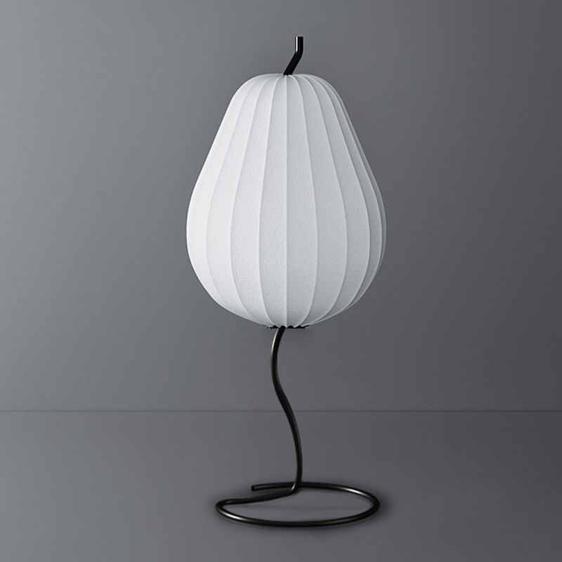 Ritta Lampadaire Poire Moderne, Métal/Tissu, Beige, Salon