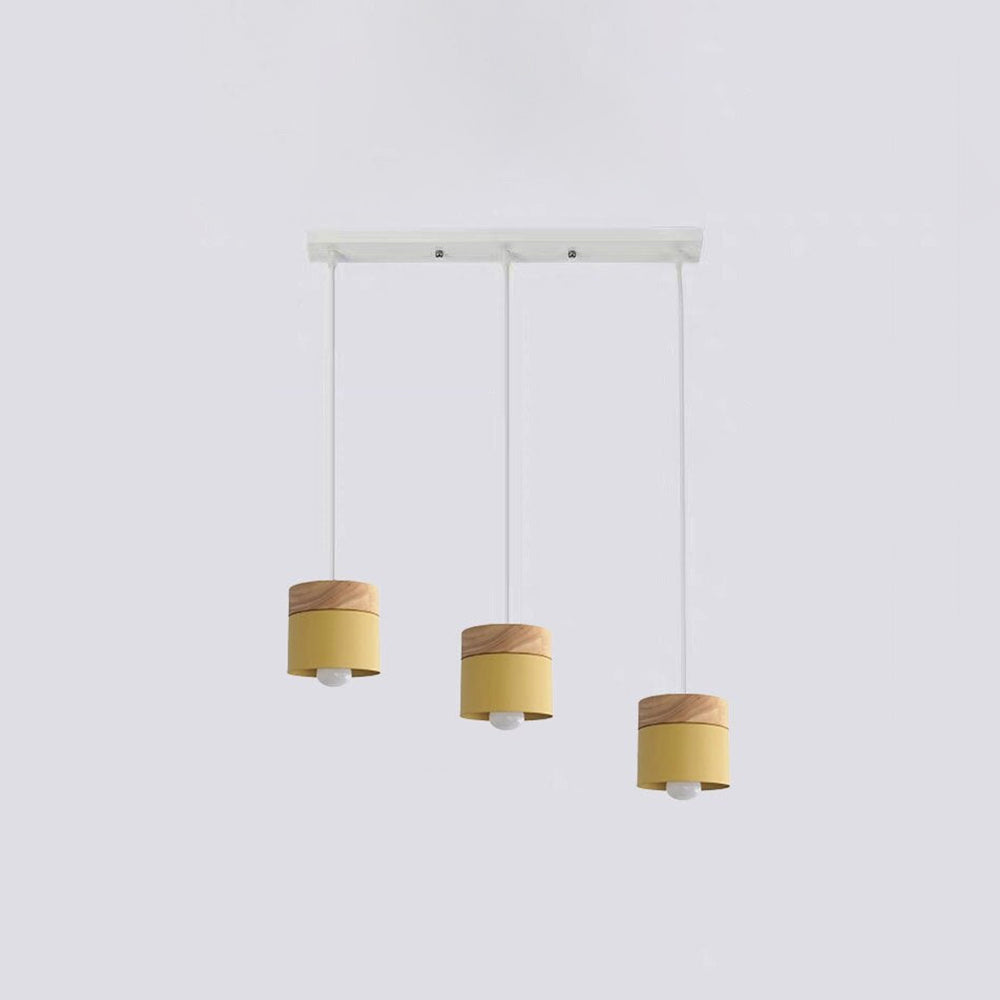 Valentina Suspension LED Macaron Nordique Métal/Bois Chambre
