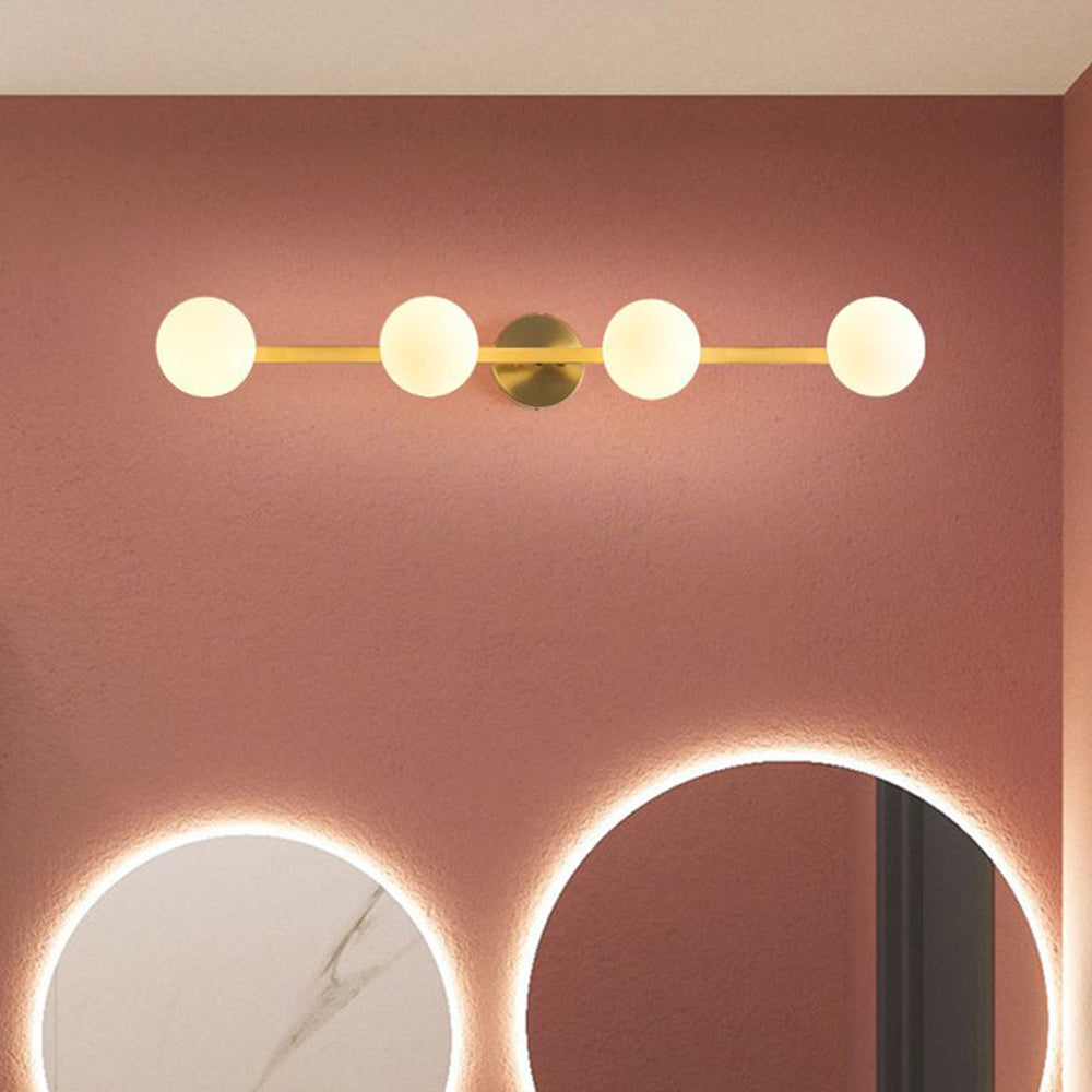 Valentina Applique Murale Design LED Linéaire Globe Moderne Métal/Verre Intérieur Salle de Bain