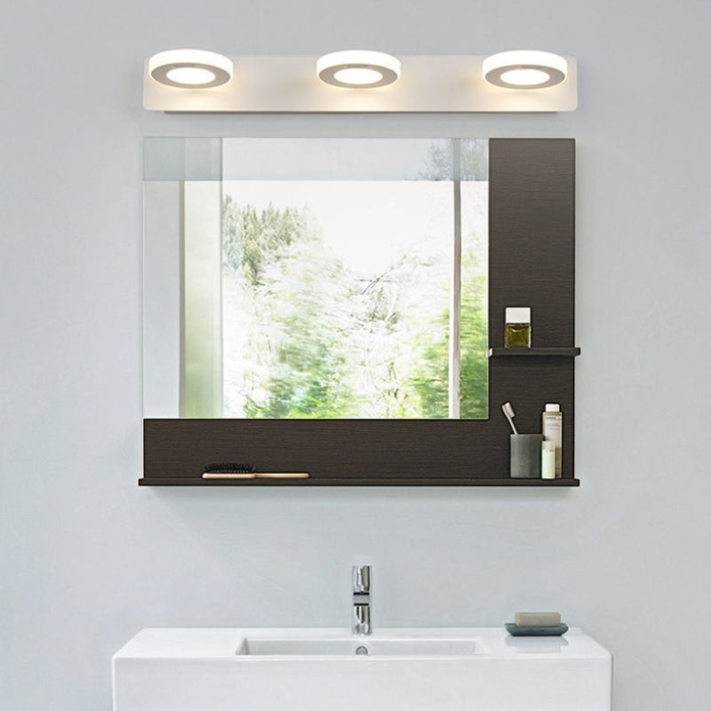 Arisha Applique Murale Nordique Simple Métal/Acrylique Blanc Salle de Bain