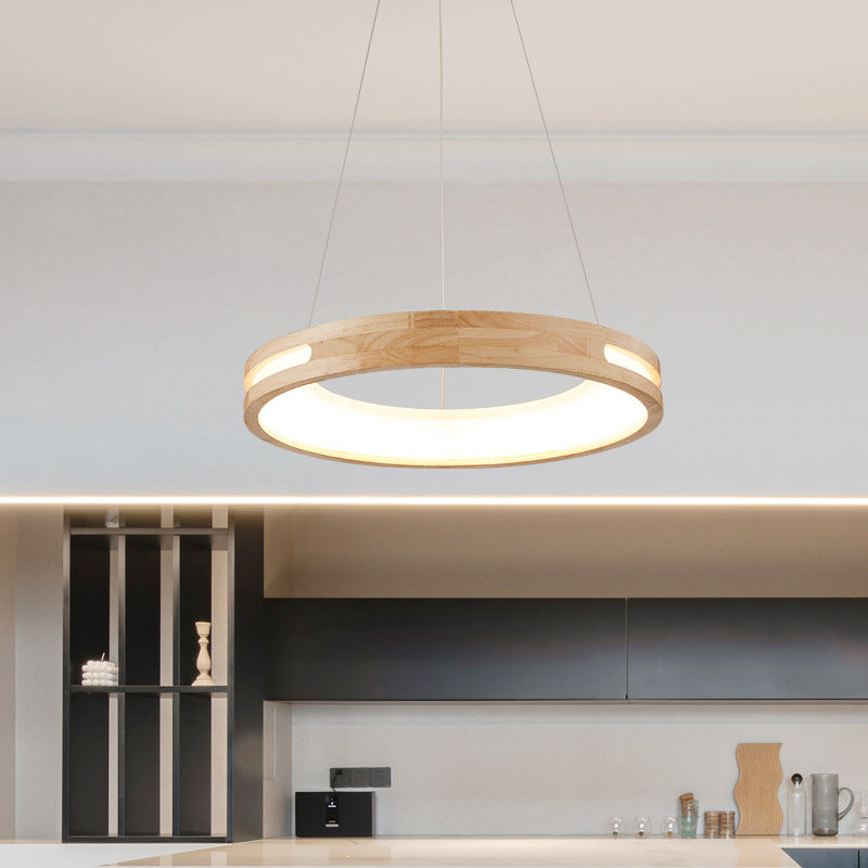 Muto Suspension Anneau Simple, Bois/Acrylique, Bois, Salon